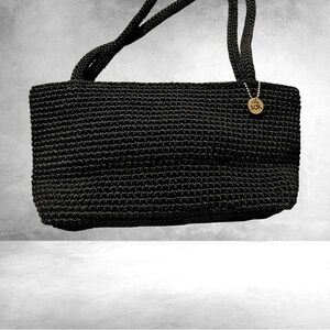 THE SAK mini 3”bottom x 10”width x 4.5”height WOVEN zippered inside pocket EUC